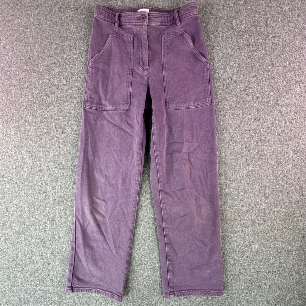 Wilfred Free Pants Women 2 Utility Straight Leg Purple High Rise EXCELLENT